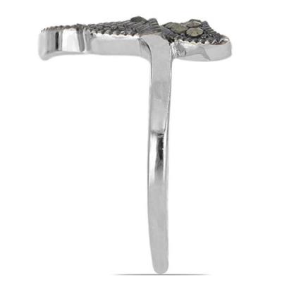 BUY REAL AUSTRIAN MARCASITE GEMSTONE RING IN 925 STERLING SILVER